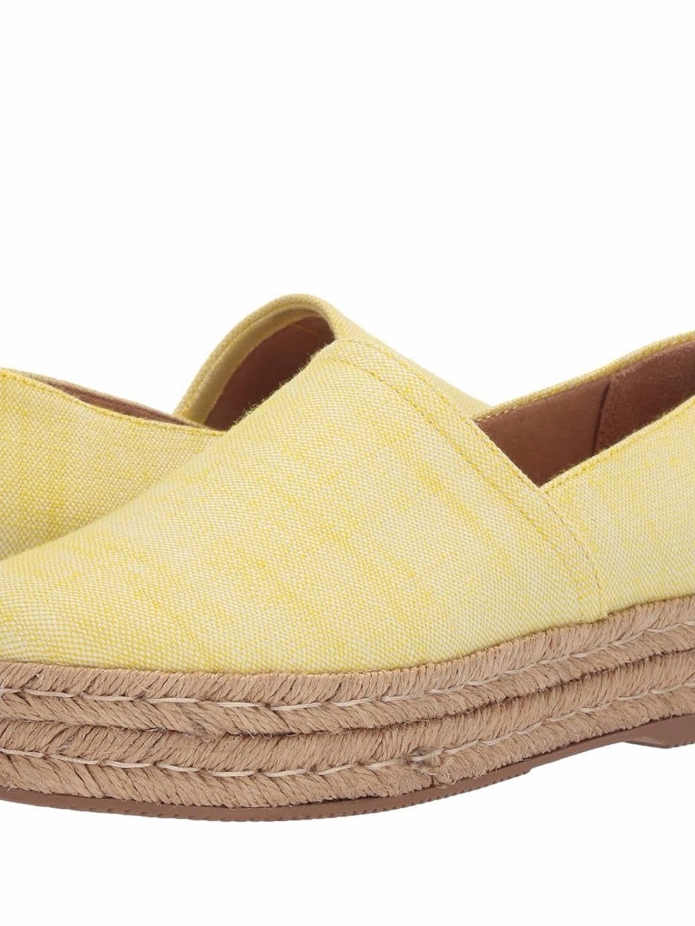Naturalizer Yellow Canvas Espadrille Platform Slip-Ons